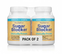 2 Pack PharmaPure Sugar Blocker Weight Loss Supplement, 180 Capsules