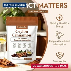 Metabolae Ceylon Cinnamon SoftGels with MCT Oil, Highly Bioavailable Herbal Extr