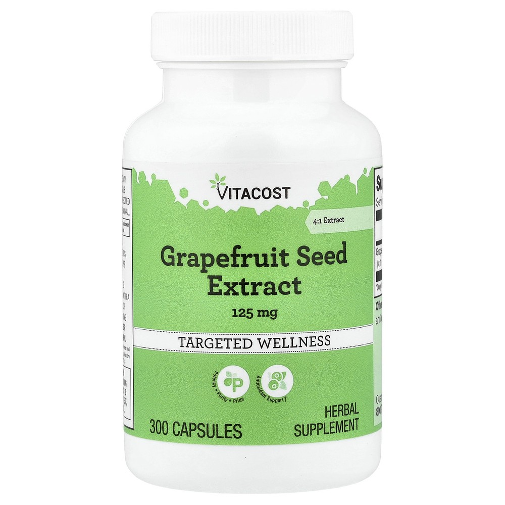 Grapefruit Seed Extract, 125 mg, 300 Capsules