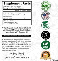 Advanced 4oz 120ml Monoatomic Ormus Gold Oil Fluid Pineal Decalcification DNA Re