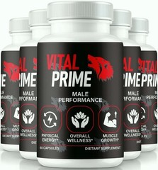 (5 Pack) Vital Prime for Men, VitalPrime Pills for ed, Advanced Male Support 60c
