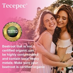 Organic Beet Root Powder 1300mg Per Serving 120Capsules Support Digestive Health
