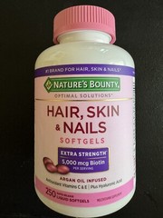 ✳️ Nature’s Bounty HAIR SKIN and NAILS 250 Softgels Multivitamin 5000 mcg Biotin