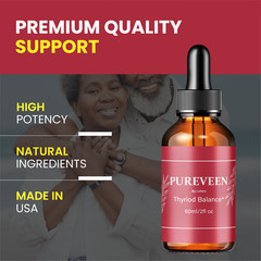 (5 Pack) Pureveen Drops Pure Veen Thyroid Balance Support Supplement (10oz)