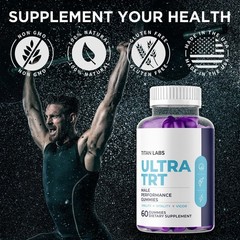 (1 Pack) Ultra TRT ACV Gummy Male Health Support Formula UltraTRT 60 Gummies