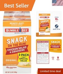 Ready-to-Eat Protein Snack: Chicken Salad with Crackers – 10g Protein