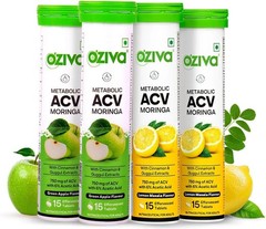 OZiva ACV Moringa (Green Apple – Lemon Masala) To Control Cravings, No Maltodext