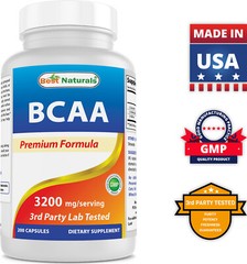 Best Naturals BCAA Branch Chain Amino Acid, 3200mg per Serving, 200 Capsules