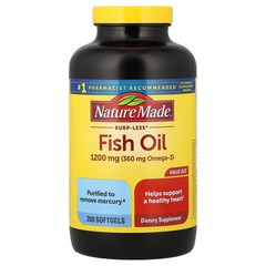 2 X Nature Made, Fish Oil, Burp-Less, 1,200 mg, 200 Softgels
