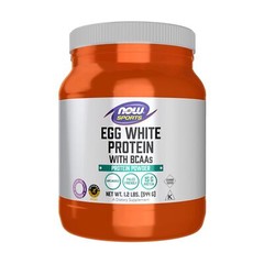 NOW Sports Egg White Protein Powder Unflavored 27 Servings 16g Protein