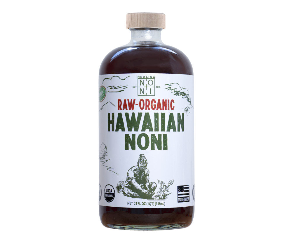 Healing Noni ® 100% RAW (UNPASTEURIZED) Certified Organic Noni Juice – 32oz