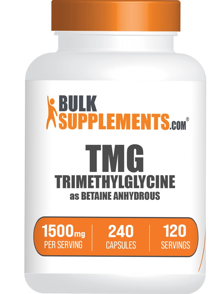BulkSupplements Betaine Anhydrous (TMG) 240 Capsules – 1500mg Per Serving
