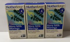 Lot of 3 Motherlove More Milk Moringa 45 Capsules X 3 – 135 Total EXP 7/27
