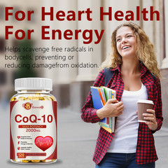 CoQ 10 Coenzyme Q10 Vegan Softgel 2000mg Cardiovascular Heart Health 120Capsules