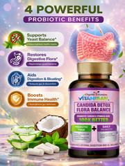 Candida Cleanse Detox Support Highest Potency Yeast Infection Support 100 cap