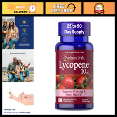 Premium Lycopene 10mg Softgels – Antioxidant Support, 100 Rapid Release Capsules