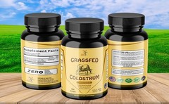 Desiccated Beef Colostrum, 100% Organic GrassFed Undefatted 180 Capsu…
