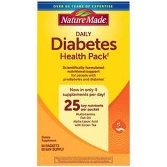 Nature Made Daily Diabetic Health Pack – 60 Packets – 60 Day Supply