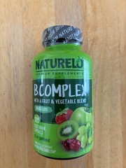 NATURELO Vitamin B Complex – Fruit & Vegetable Blend – 120 Vegan Capsules