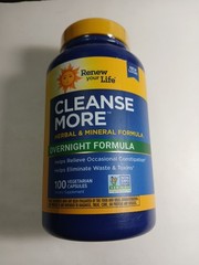 Cleanse More Overnight Formula | 100 Vegetarian Capsules | by Renew Life