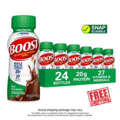 BOOST High Protein Nutritional Drink, Rich Chocolate, 20g Protein, 24 – 8 fl oz