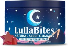 1/2/3PCS NEW LullaBites Natural Sleep Gummies Strawberry Stars Flavor 60 Gummies