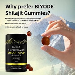 Himalayan Shilajit GOLD Gummies, Organic, Extremely Potent 3000 weight measure,