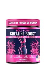 Creatine Boost Powder Bold Buns Muscle Cellulite Unflavored 30 Servings