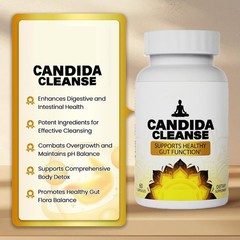 Candida Cleanser 60 Capsules – Natural Herbs – Gut Health – Detox & Vitality+