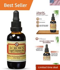 Lugol’s 2% Iodine Solution – 2 oz , Gluten-Free & Alcohol-Free Drops