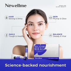 Newellme Glowbeauty Collagen Drink Liquid Beauty Supplement Hyaluronic Acid