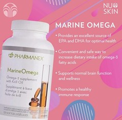 Nu Skin Pharmanex Marine Omega MarineOmega, 120 Softgels, New, Exp 12/2027