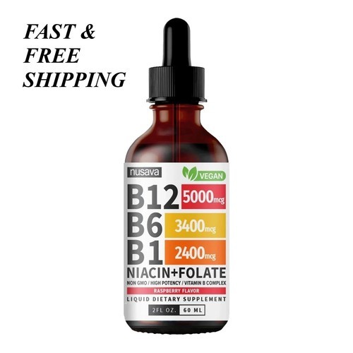 Vitamin B12 and B6 Liquid Drops, B12 Sublingual Vitamin B Complex B 12 Vitamin