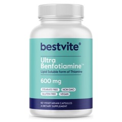 Ultra Benfotiamine 600mg per capsule (60 Vegetarian Capsules)-Vegan