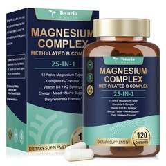 Totaria Health Magnesium Complex Methylated B 25-In-1 Supplement 120 Caps NEW