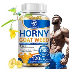 STRENGTH Horny Goat Weed Extract W/ Maca Root Powder, Saw Palmetto, L-Arginine.