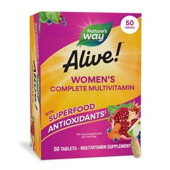 Nature’s Way Alive! Complete Multivitamin for 50 Count (Pack of 1), Natural