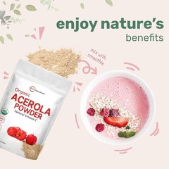 2 Pack of Pure USDA Organic Acerola Cherry Powder,Natural and Organic Vitamin C