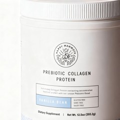 Happy Mammoth Prebiotic Collagen Protein Powder Vanilla 20.3 Vitamin Bean oz