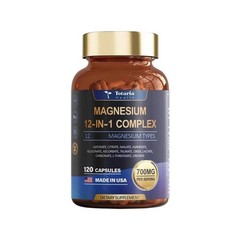 1-3x 12 120 Magnesium in 1 Taurate Complex Citrate Malate 700mg-Glycinate Caps