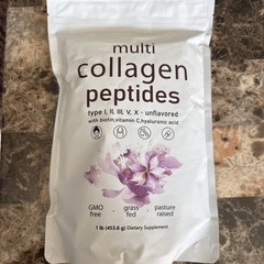 Multi collagen peptides powder 1 Lb, Includes Vitamin C And Biotin.