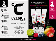 2-Pack Celsius On The Go Powder Sticks Variety Pack, Essential Energy, 30 pk.