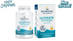 Nordic Naturals Ultimate Omega Lemon Flavour 1280 mg 180 Soft Gels EXP 03/2028