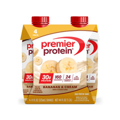 Premier Protein Shake, Bananas & Cream, 30g Protein, 11 Fl Oz, 4 Ct..