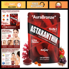 Astaxanthin 12mg Softgels – 10-in-1 Antioxidant Complex for Skin Glow, Eye Healt