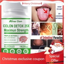 Parasite Cleanse DETOX Liver Colon Yeast Killer Pills All Natural detox candida