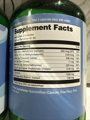 Vegavero Thyroid Supp 180 Vegan Capsules Iodine 1200mg L‑Tyrosine- (X2) BB 01/28