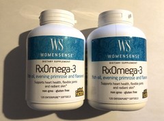 2 X Natural Factors WomenSense, RxOmega-3, 120 Enteripure Softgels, 06/2026