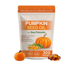 Everly Pumpkin Seed Oil with Saw Palmetto, Cold Pressed Pumpkin Seed oil,300ct