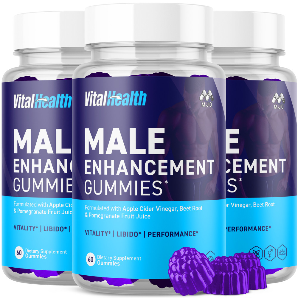 (3 Pack) Vital Health Male Gummys Advanced Max Formula VitalHealth 180 Gummies